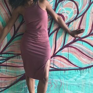 Dark pink Midi dress